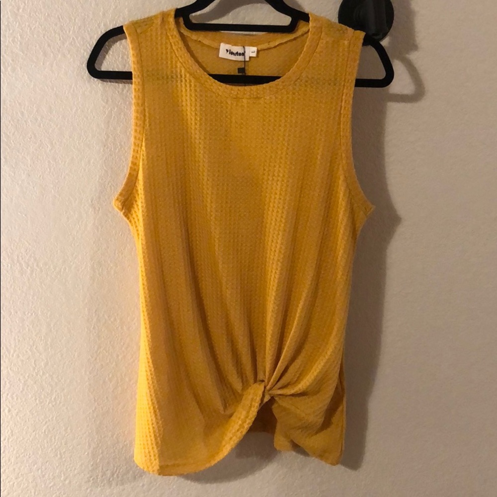 Brand new yellow mustard tank